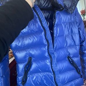 Auth Moncler hooded down coat